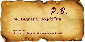 Pellegrini Bojána névjegykártya